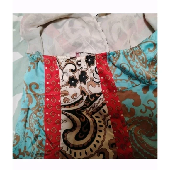 The Limited Red and Blue Paisley Blouse - Picture 6 of 12